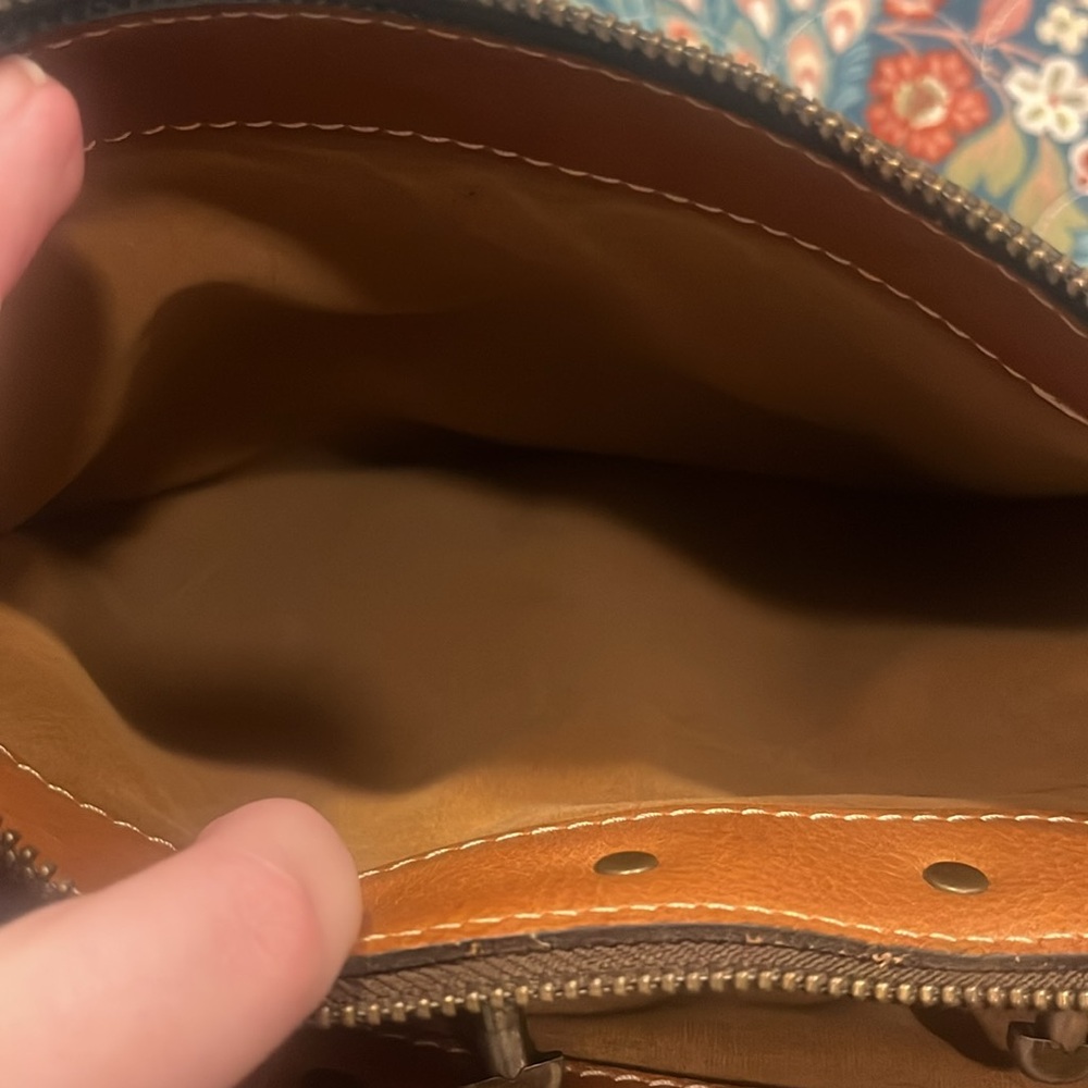 Patricia Nash Tan Leather Hobo with Stud Accents - Picture 12 of 16